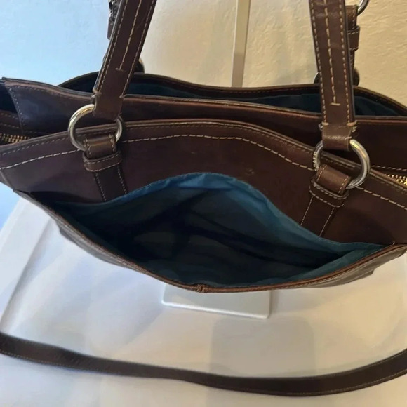 Coach F14015 Chelsea Leather Chocolate Brown Satchel Shoulder Bag - Picture 11 of 12